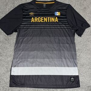 Umbro Striped AFA Argentina Summer polyester soccer futbol shirt jersey XL men’s